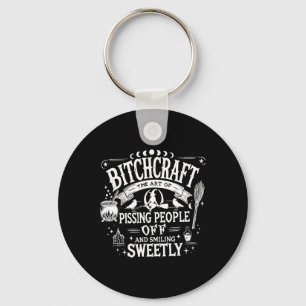 Craft Funny Witch Witchy Spooky Season Lycklig Hal Nyckelring