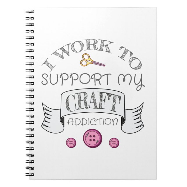 Craft Gift Work Support min Crafts-behörighet Anteckningsbok (Framsidan)