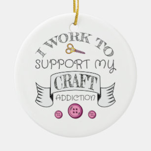 Craft Gift Work Support min Crafts-behörighet Julgransprydnad Keramik