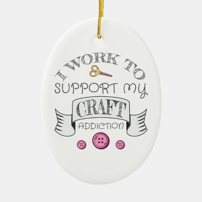 Craft Gift Work Support min Crafts-behörighet Julgransprydnad Keramik (Framsidan)