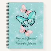 Craft Journal med Anpassadet Butterflies