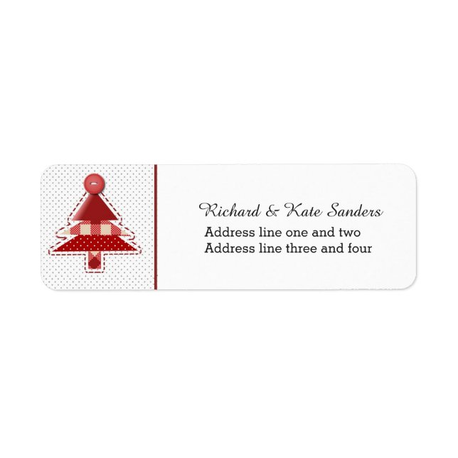 Craft Julgran Returadress Etikett (Framsidan)