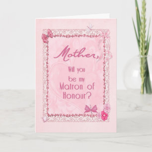 Craft look Matron of Honor-inbjudan till Mor Tack Kort