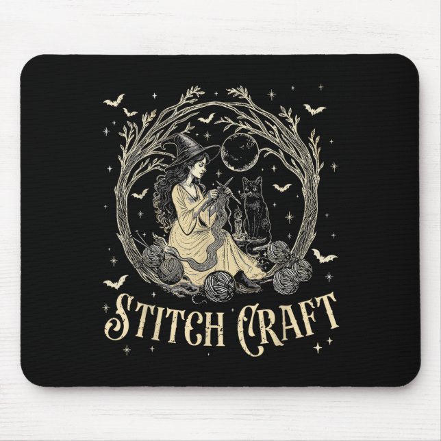 Craft M Witch Halloween Cat Witch Girls Trip  Musmatta (Framsidan)