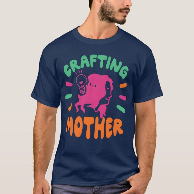 Craft Mamma Hobbyist retro på Mor T Shirt (Framsida)