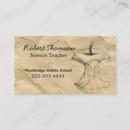 Craft Papper Apple Teckning Lachers Affärskort Tidsbeställning Kort