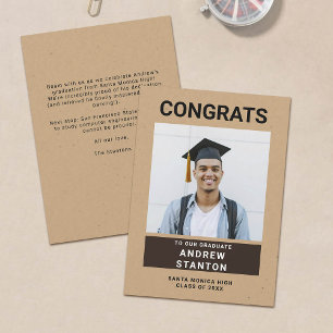 Craft Papper Modern Simple Boy Studenten Photo Meddelande