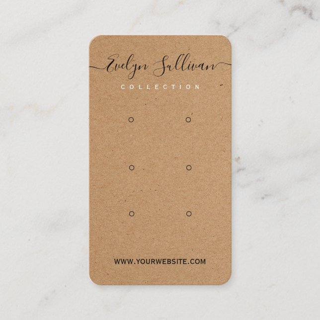 Craft Pappert Visning-kort för flera stud-avläsnin Visitkort (Framsida)