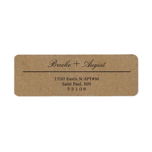 Craft-Returetiketter Returadress Etikett (Framsidan)