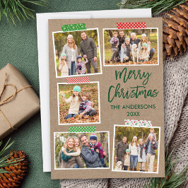 Craft Tape God jul Kraft för penselskript Julkort