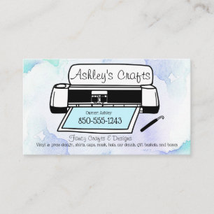 Craft Vinyl-Affärskort - Silhouette Cricut Visitkort