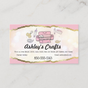 Craft Vinyl Foil Affärskort - Silhouette Cricut Visitkort