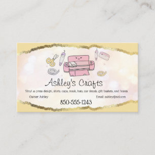 Craft Vinyl Foil Affärskort - Silhouette Cricut Visitkort