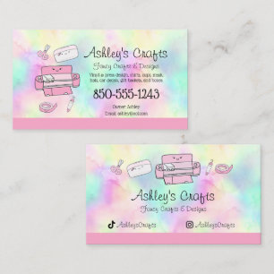 Craft Vinyl Rainbow Silhouette Cricut Watercolor B Visitkort