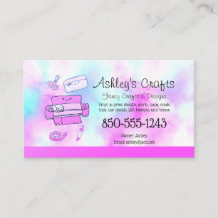 Craft Vinyl Rainbow Silhouette Cricut Watercolor B Visitkort