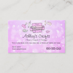 Craft Vinyl Rosa Bokeh för Silhouette eller Cricut Visitkort