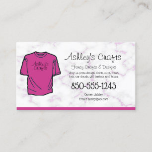Craft Vinyl T-Shirt Silhouette Cricut Business Car Visitkort