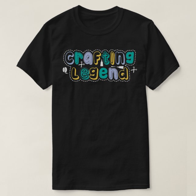 Crafter Kreativ Needlework Hobby Crafter T Shirt (Design framsida)