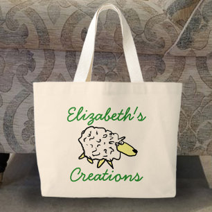Crafter's Creations Sheep Tecknad Knitting Bag Jumbo Tygkasse