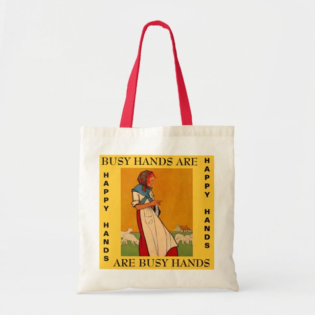 CRAFTER'SENS hänger lös TILLVERKA handarbete som Tygkasse (Framsidan)