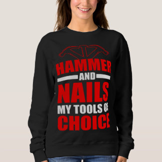 Crafting Dad Crafter Woodworking Hammer and Nails  T Shirt
