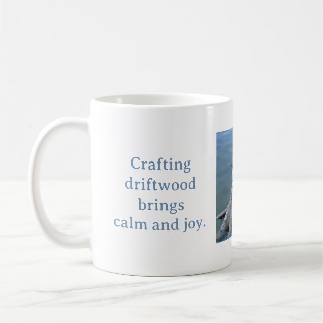 CRAFTING DRIFTWOOD BRINGS CALM AND JOY MUG KAFFEMUGG (Vänster)