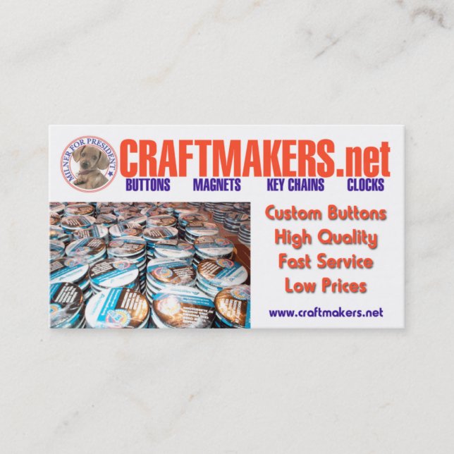 CRAFTMAKERS.net affärs-KORT Visitkort (Framsida)