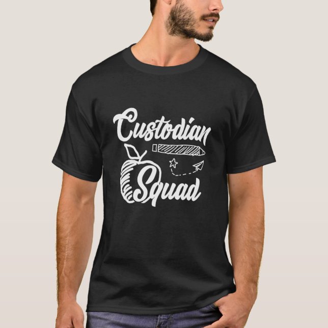 Craftman-Handyman för Custodian Squad Facility Man T Shirt (Framsida)
