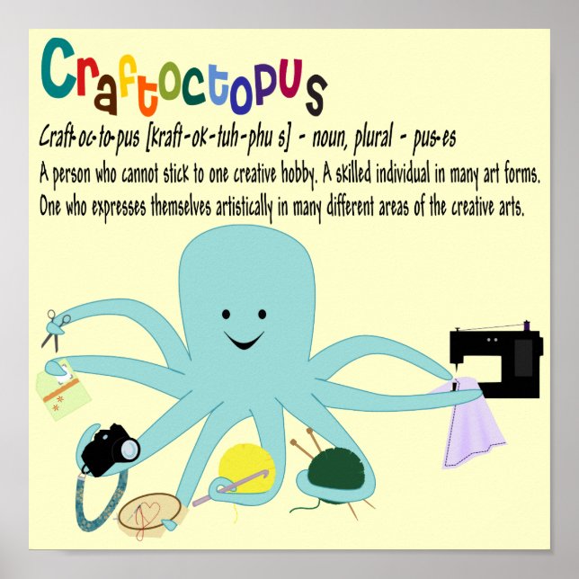 Craftoctopus Skriv ut Poster (Framsidan)