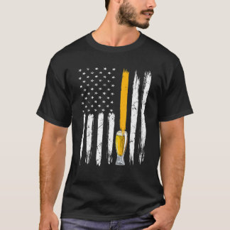 Crafts Beer American Flagga USA 4 juli Brewery Alc T Shirt
