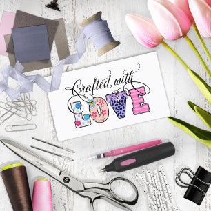 Crafts med Kärlek Black Script ID193 Visitkort