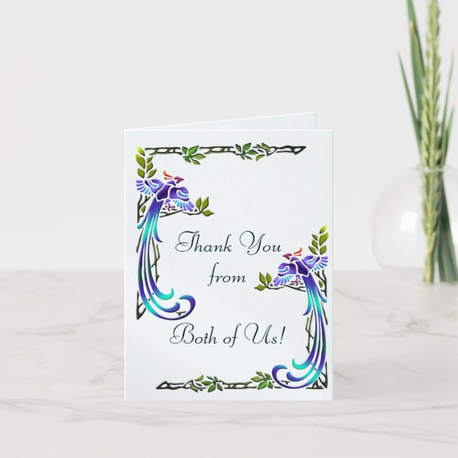 Craftsman Peacocks (Thank You From Both) Tack Kort (Framsida)