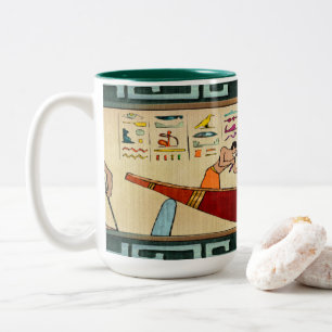 Craftsmanship Egyptian Folk Art Två-Tonad Mugg