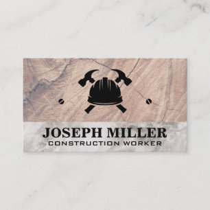 Craftsmen Logotyp Trä Marble Visitkort