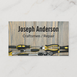 Craftsmen Verktyg Workshop Bord Visitkort