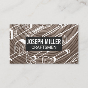 Craftsmen Wood Background VERKTYG Visitkort