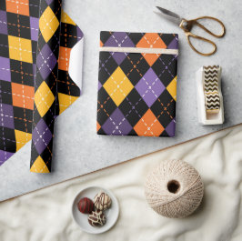 Crafty Black och Orange Halloween Stitching Presentpapper