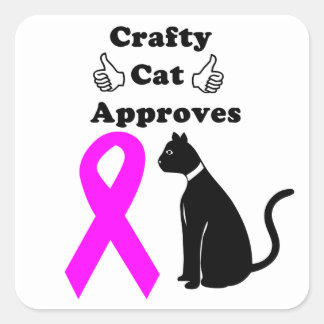 Crafty Cat BCA Sticker Fyrkantigt Klistermärke