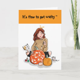 CRAFTY DAM HEJ CARD KORT
