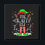 Crafty Elf Funny Julafton Elf Matching Family Chri Magnet<br><div class="desc">Crafty Elf Funny Julafton Elf Matching Familjejul</div>