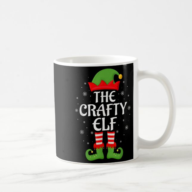 Crafty Elf Julafton Family Matching Elf Squad Chri Kaffemugg (Höger)