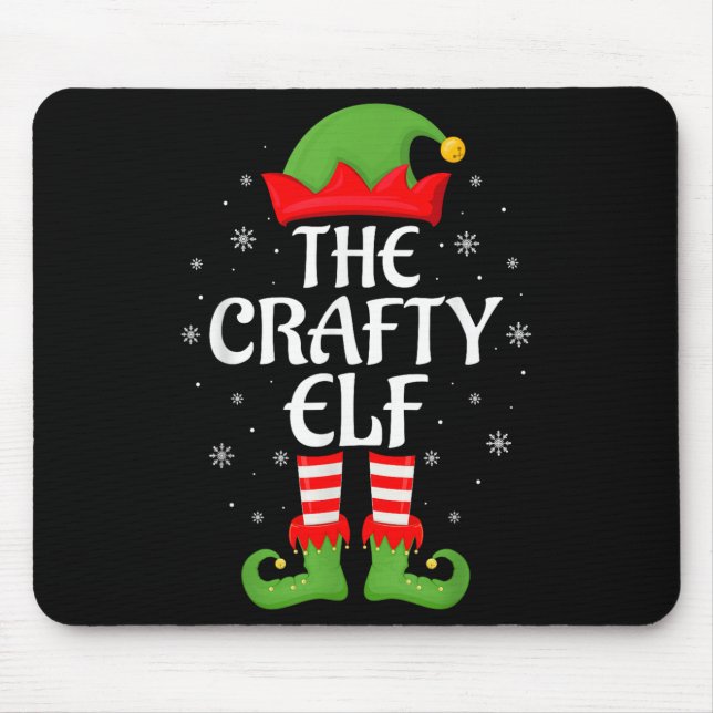 Crafty Elf Julafton Family Matching Elf Squad Chri Musmatta (Framsidan)