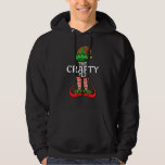 Crafty Elf-matchningsgrupp för julfamilj Hoodie<br><div class="desc">Crafty Elf-matchningsgrupp för julfamilj</div>