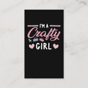 Crafty Scrapbooking Girl Bok Älskare Visitkort