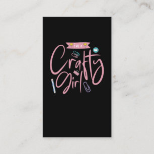Crafty Scrapbooking Girl Bok Craiting Kärlek Visitkort