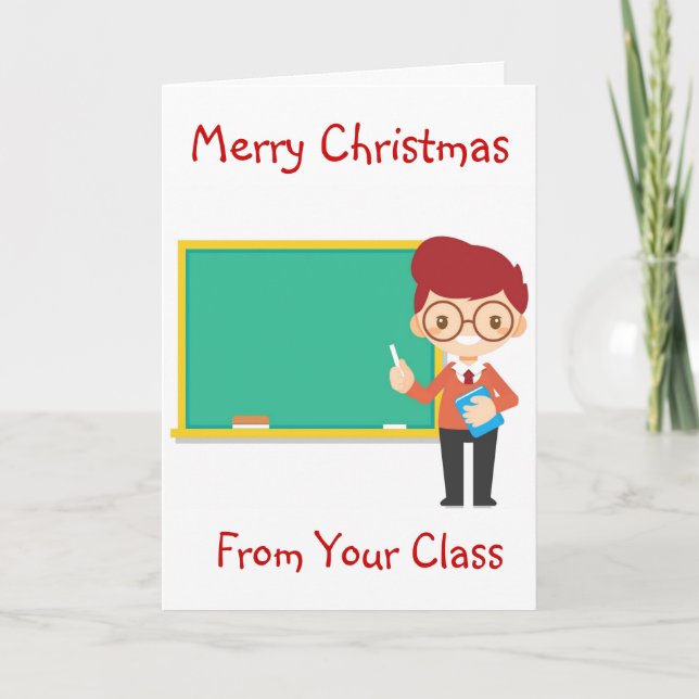 CRAFTY TRÄD FÖR SPECIELL LÄRARE I CHRISTMAS HOLID HELGKORT (Framsida)