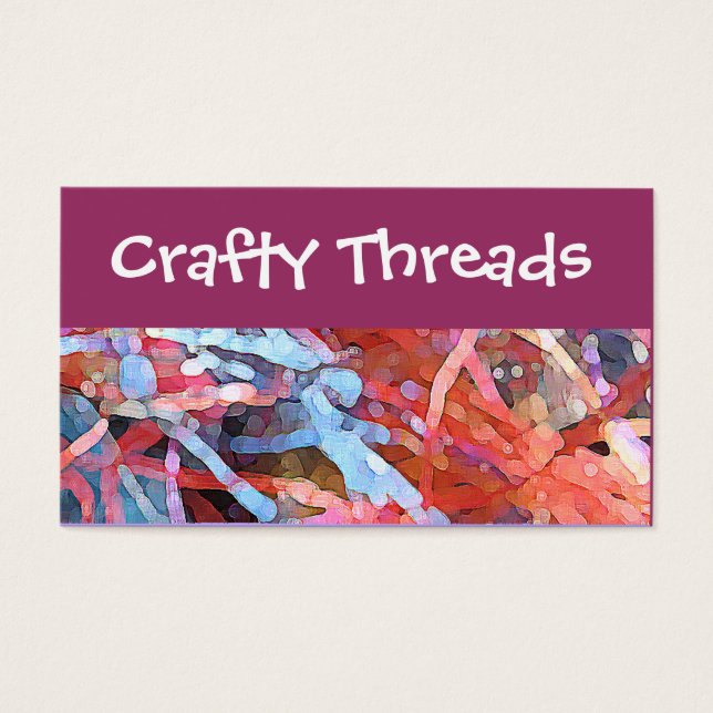Crafty-trådar Visitkort (Framsidan)
