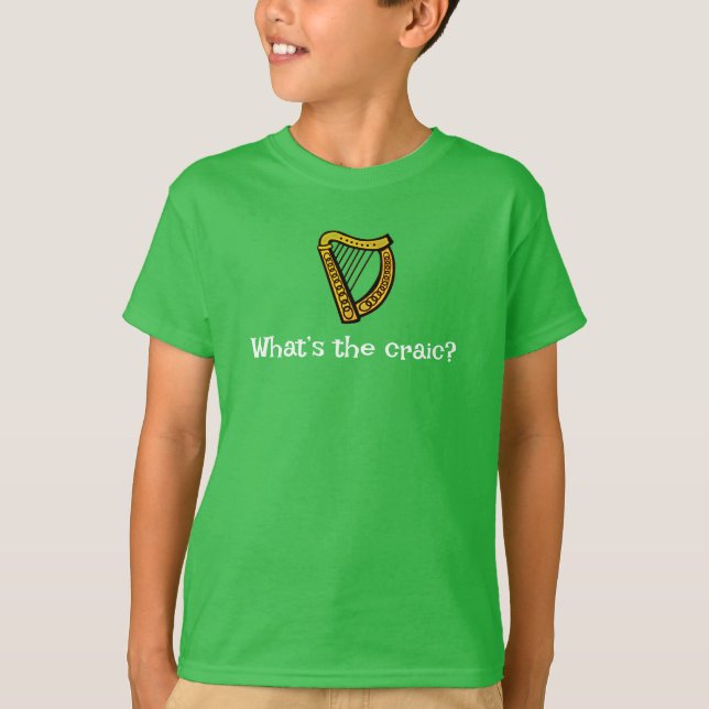 Craic kid green tee (Framsida)