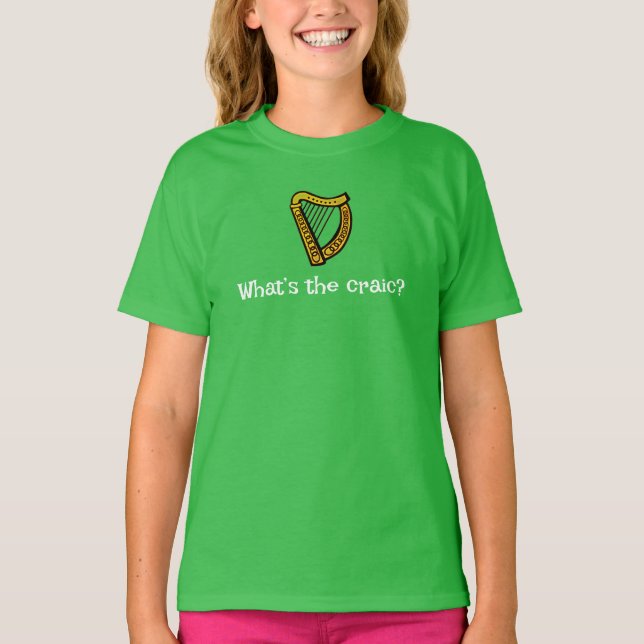 Craic kid green tee (Framsida)