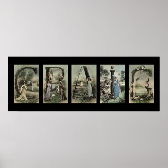 CRAIG Alphabet Brev Namn Art Poster (Framsidan)